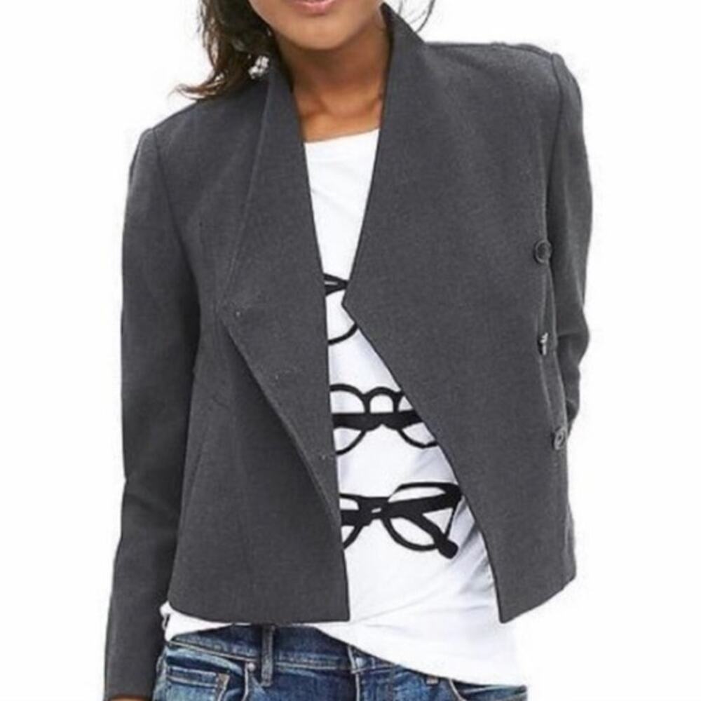 Banana Republic Cropped Trapeze Blazer 6 Tall